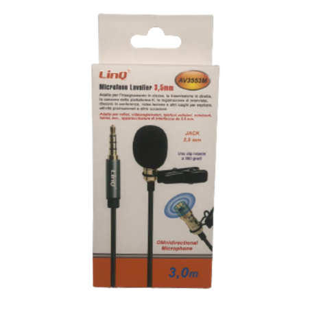 Câble Micro-cravate Jack 3.5mm 3M LinQ AV3553 | Smarty Paris